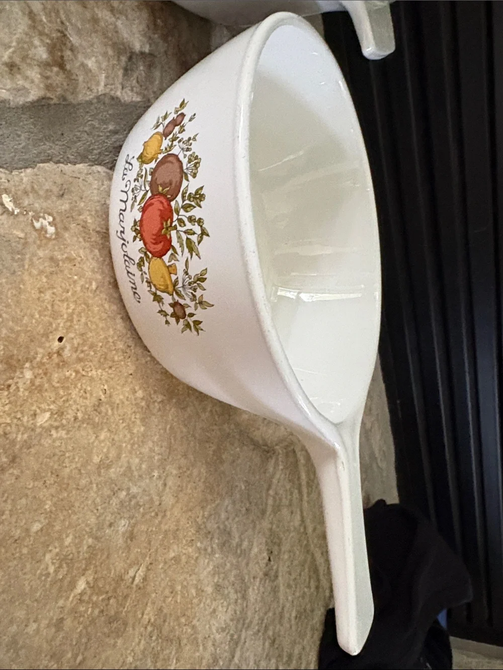 VINTAGE Corningware Casserole and Prep Bowls with Orange& Green Harvest Floral
